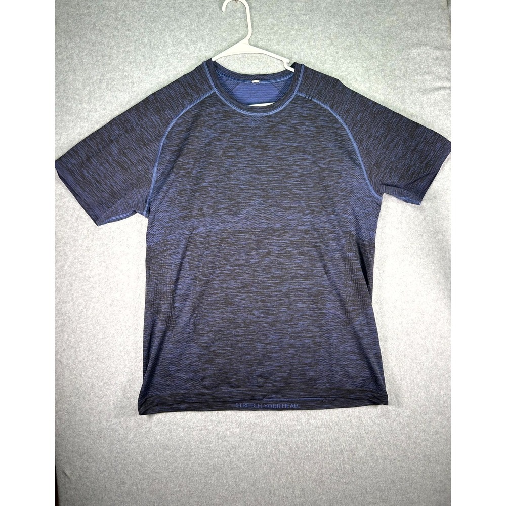 Lululemon Small Stretch Your Head Metal Vent Tech Shirt Men Heather Crew Neck